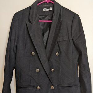 Stephanie Andrews double breasted blazer black women's medium